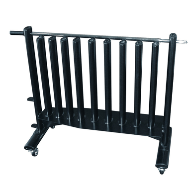 York Neo-Hex Fitbell Rack w/ Security Bar - Black  (40" W x 28" D x 43" H) | 69031