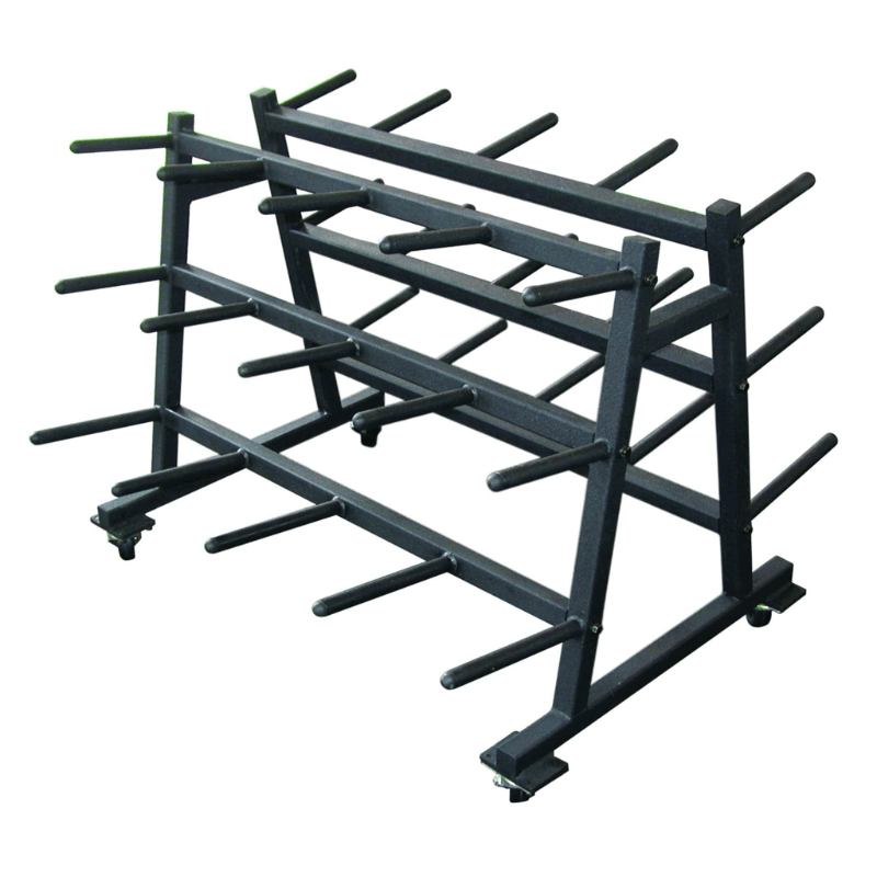 69034  YORK Mobile Aerobic Set Rack - Black  Empty