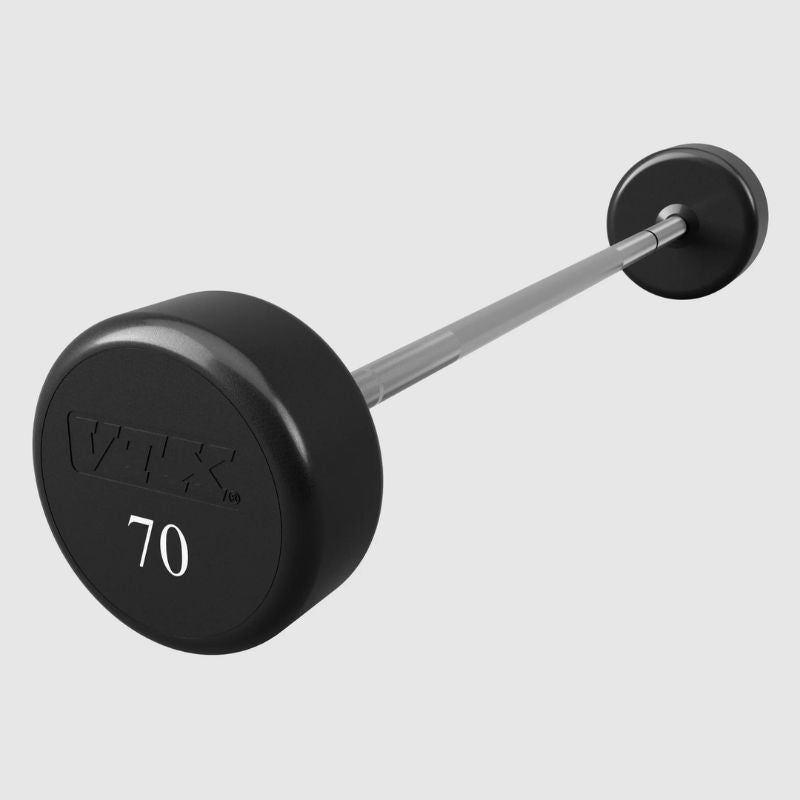 70 lb of VTX ROUND URETHANE FIXED STRAIGHT BARBELL - XSB-U