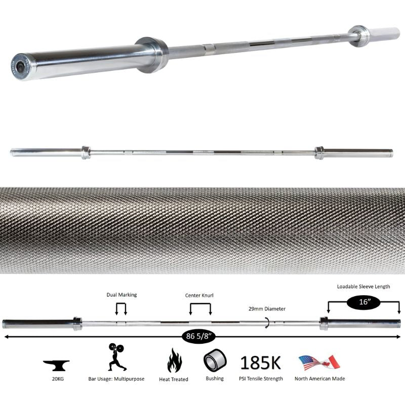 7′ USA Power Weight Bar 20 kg Olympic Bar