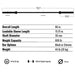7ft Olympic Bar Dimensions and Specifications