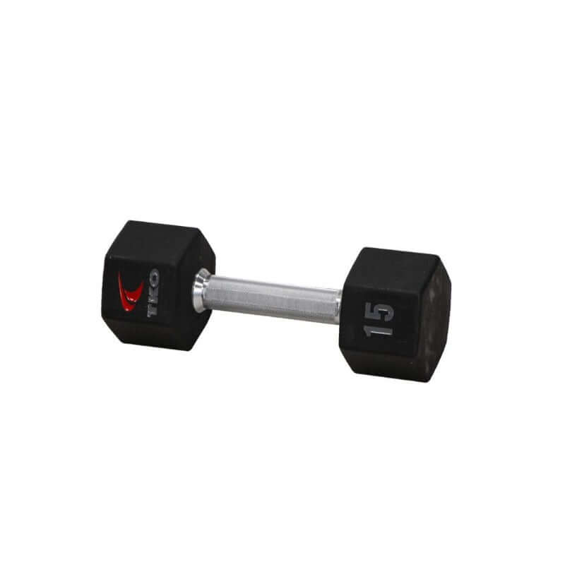 816TXU  TKO Urethane Hex Dumbbell Set, Tri-Grip 15 lb