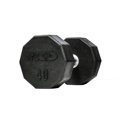 829TR  TKO 10 Sided Pro Rubber Dumbbell 40 lb