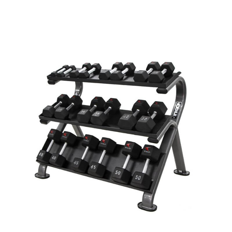 890HDR-B TKO  3-Tier Horizontal Dumbbell Rack (Holds 5-75lbs) 