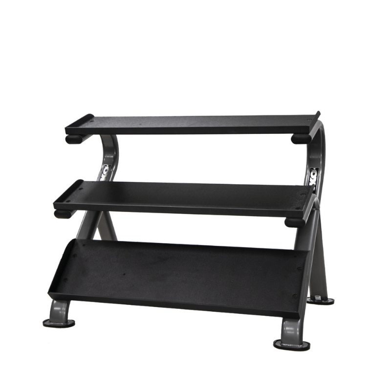 890HDR-B TKO  3-Tier Horizontal Dumbbell Rack (Holds 5-75lbs) Empty