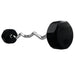 90 lb EZ Curl Fixed Rubber Barbell