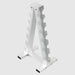 A-Frame 6 Pair Dumbbell Rack Empty Side View on a white background