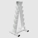 A-Frame 6 Pair Dumbbell Rack Empty on a white Background