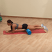 BSTFR36F  Body Solid 36" Full Foam Roller Sample Exercise with Mat