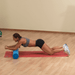 BSTFR36F  Body Solid 36" Full Foam Roller Sample Exercise with Mat