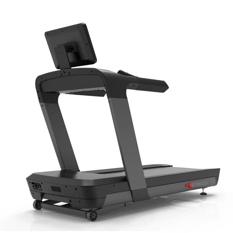 Back View of TKO Strength Cardio Treadmill with LED Screen - 7T-LED on a white background