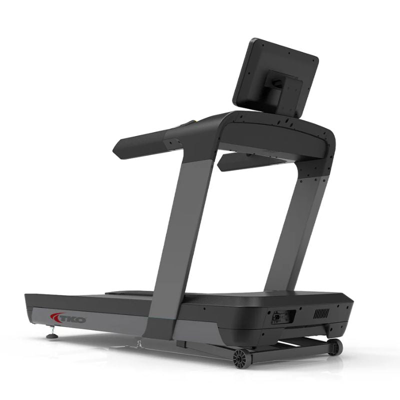 Back View showing wheels of TKO Strength Cardio Treadmill with LED Screen - 7T-LED