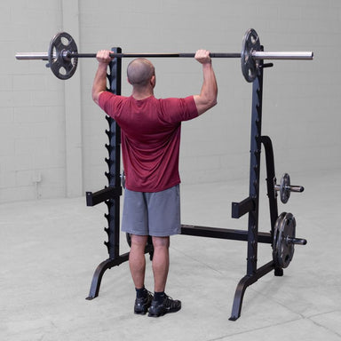 Barbell Military Press using Body-Solid GPR370B Olympic Multi Press Rack