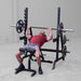 Bench Press using Body-Solid GPR370B Olympic Multi Press Rack