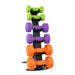 Body-Solid 3-Pair Vinyl Dumbbell Rack - GDR10B With 3 Pair of Vinyl Dumbbells