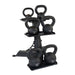 Body-Solid 3-Tier Kettlebell Rack - GDKR50B with KBR Iron Powder Coat Kettlebells
