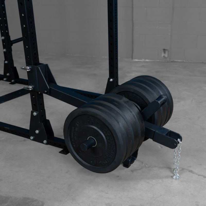 Body-Solid Belt Squat Attachment - SPRBSA with Plates and Rack