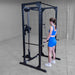 Body-Solid Best Fitness BFLA100B Power Rack Lat Attachment Used inside Gym