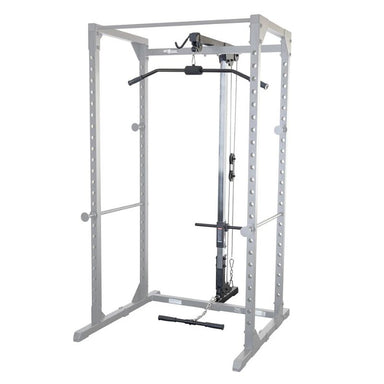 Body-Solid Best Fitness BFLA100B Power Rack Lat Attachment on a white background