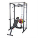 Body-Solid Best Fitness BFLA100B Power Rack Lat Attachment with Rack, bench, and weight plates