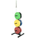 Body-Solid Best Fitness Weight Tree & Bar Holder BFWT10 with Body-Solid Chicago Extreme Color Bumper Plates
