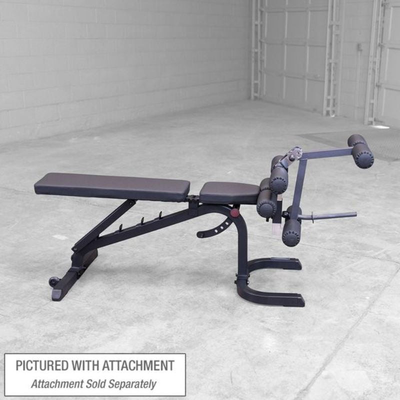 Body-Solid Flat Incline Decline Bench - GFID31B with Leg Developer Attachment