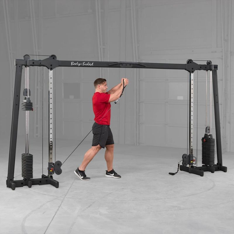 Body-Solid GDCC250B Cable Crossover used in Cable Wood Chop