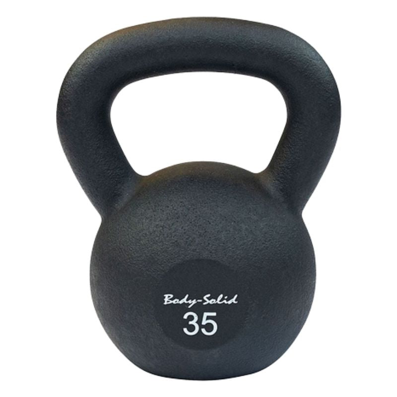 Body-Solid Iron Powder Coat Kettlebells  30 lbs Powder Coated Kettlebells