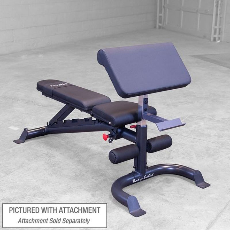 Body-Solid Leverage Flat Incline Decline Bench - GFID100B with Preacher Curl Station
