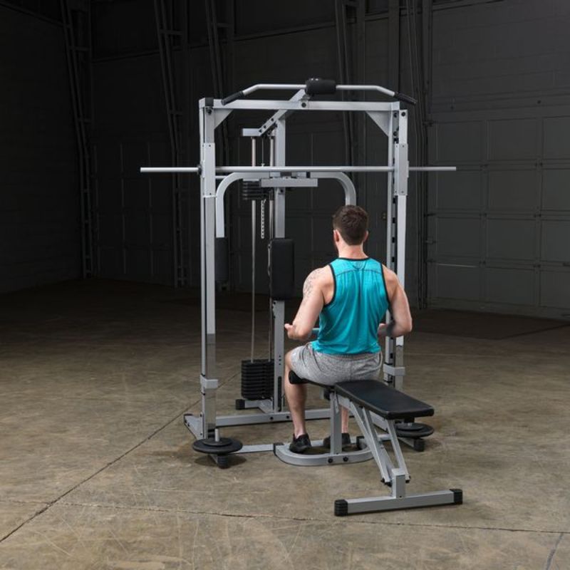 Body-Solid Powerline Smith Gym - PSM1442XS Seated Overhand Row