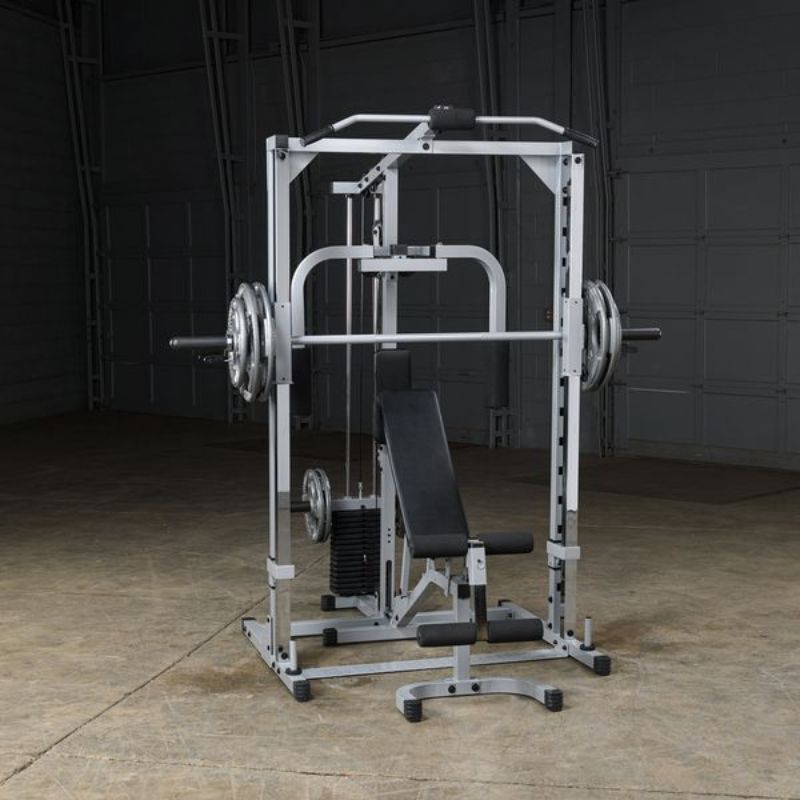 Body-Solid Powerline Smith Gym - PSM1442XS With Bench and Olympic Plates