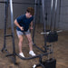 Body-Solid Powerline Smith Machine Package - PSM200P4 Standing Row Female