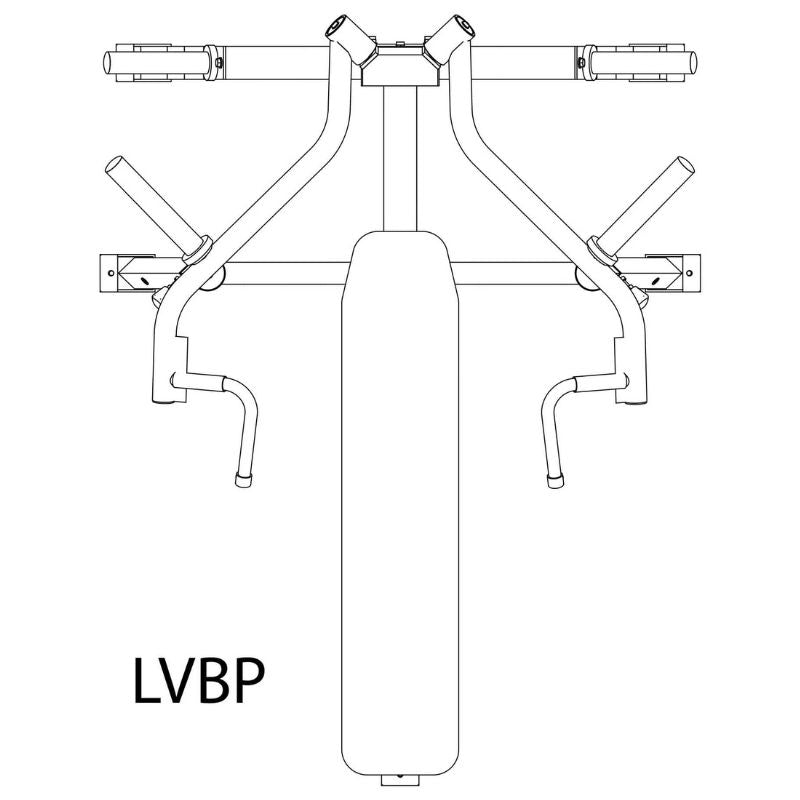 Body-Solid Pro ClubLine Leverage Bench Press - LVBP Schematics