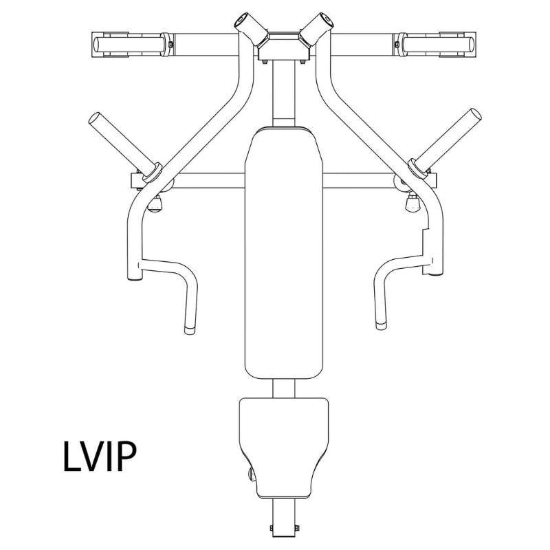 Body-Solid Pro ClubLine Leverage Incline Press - LVIP Schematics