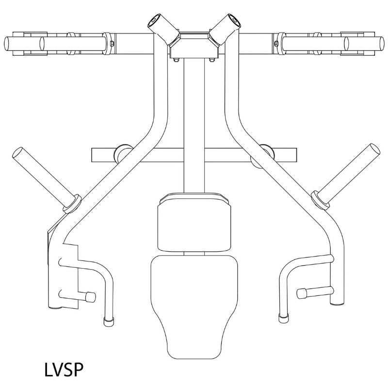 Body-Solid Pro ClubLine Leverage Shoulder Press - LVSP Schematics
