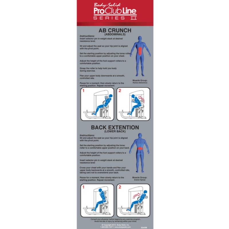 Body-Solid Pro ClubLine Series II Ab and Back Machine - S2ABB Muscle Group Target