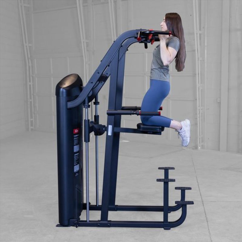 Body-Solid Pro ClubLine Series II Assisted Chin and Dip Machine - S2ACD Assisted Chin Up Side View