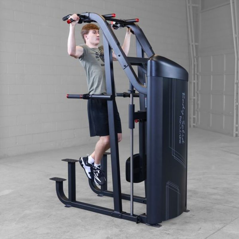 Body-Solid Pro ClubLine Series II Assisted Chin and Dip Machine - S2ACD Front View Pull ups