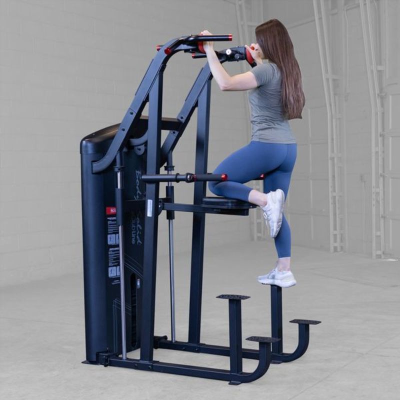 Body-Solid Pro ClubLine Series II Assisted Chin and Dip Machine - S2ACD Single Leg Assisted Pull ups