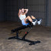 Body-Solid Pro Clubline Commercial Ab Bench SAB500B used in decline ab crunch
