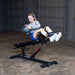 Body-Solid Pro Clubline Commercial Ab Bench SAB500B used in russian twist