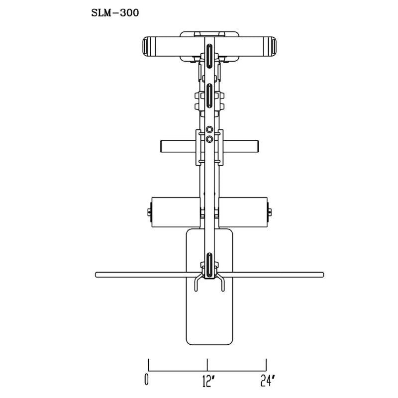 Body-Solid Pro Clubline Lat Pull Mid Row - SLM300G Schematics