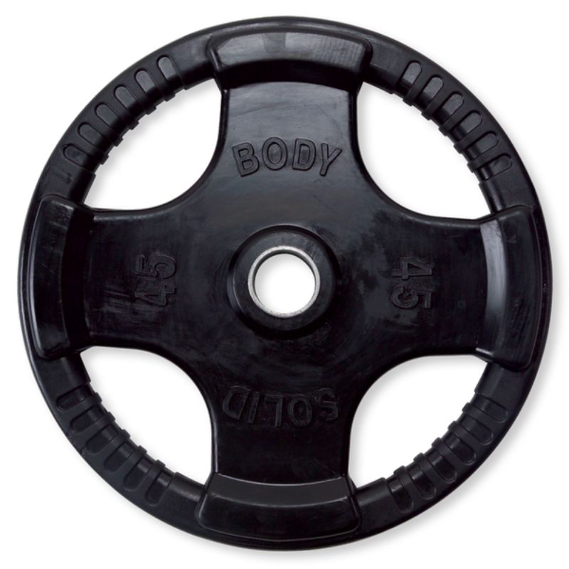Body-Solid Rubber Grip Olympic Plates  45 lb Rubber grip plates Single