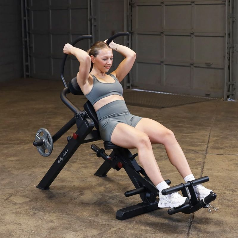Body-Solid Semi-Recumbent AB Bench GAB300B used in ab crunch
