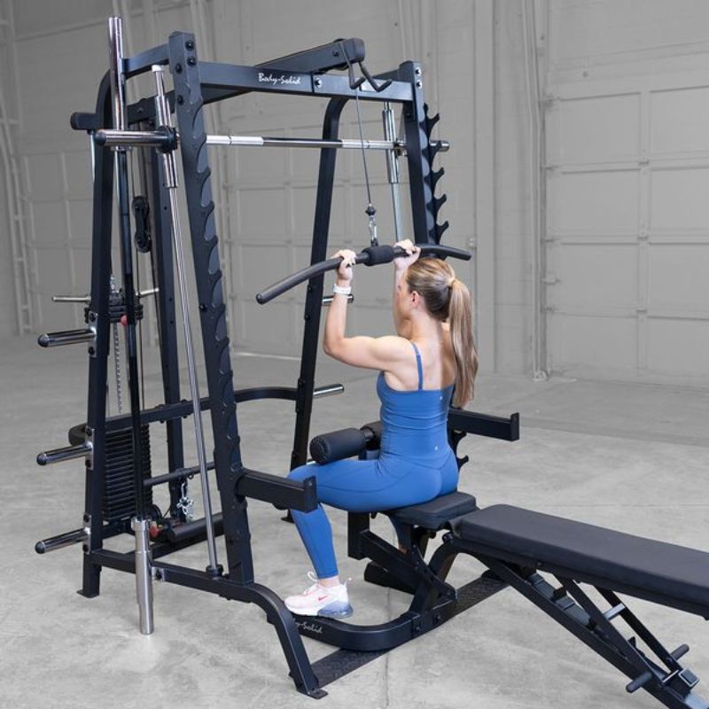 Body-Solid Series 7 Smith Gym - GS348BP4 Chin Down Workout
