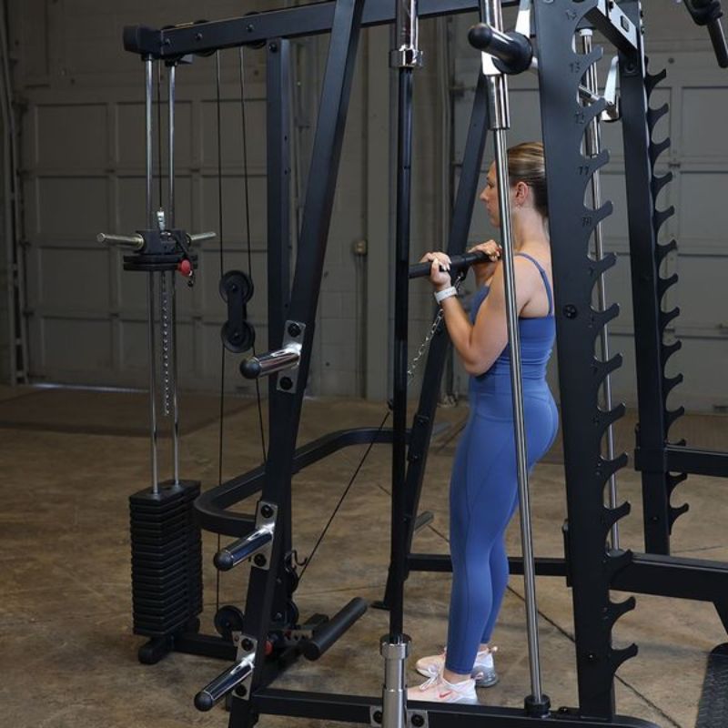 Body-Solid Series 7 Smith Machine Lat Attachment - GLA348B Cable Curl