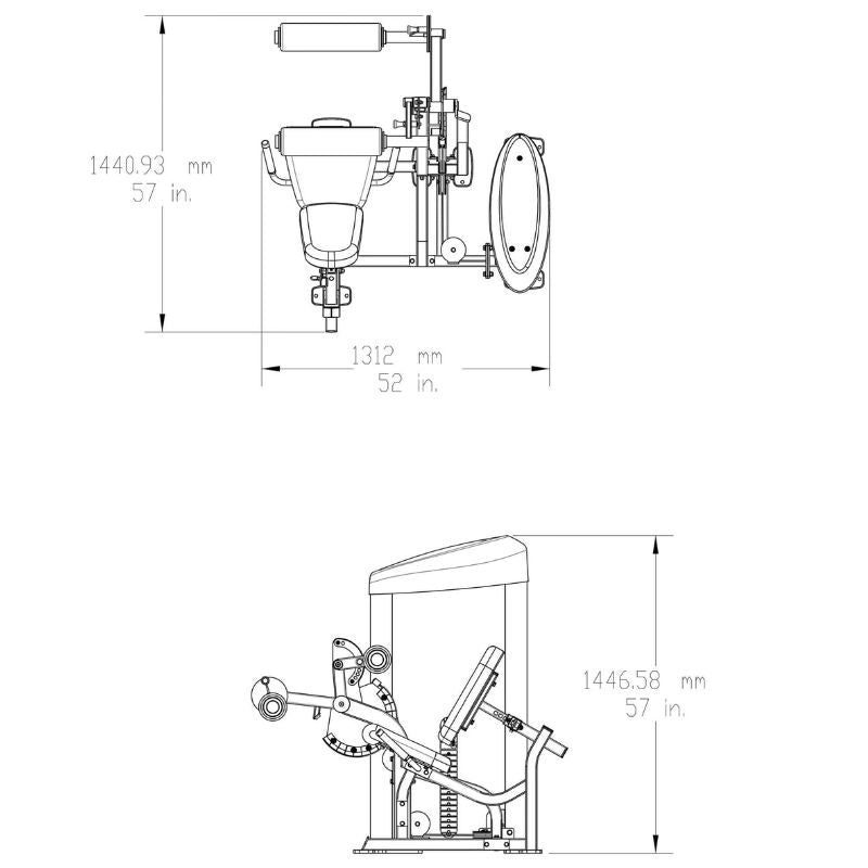 Body-Solid Series II Seated Leg Curl - S2SLC Schematics