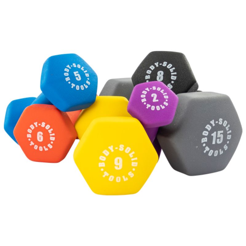 Body-Solid Tools Neoprene Dumbbells Set