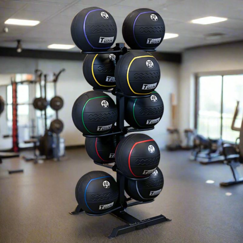 Body Solid Ball Storage Rack Body-Solid Ball Rack with 10 Heavy Rubber Balls Package - GMR20-RUBBER ...