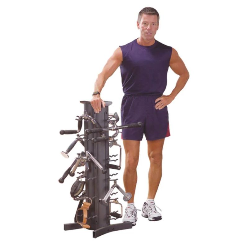 Body-Solid Cable Attachment Rack | VDRA30 with Cable Attachments and Gym Instructor